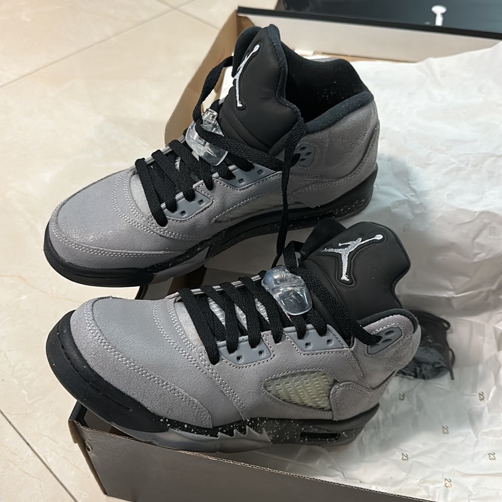 Air Jordan 5 Retro GG Wolf Grey/Black 6.5Y